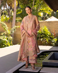Zinnia Luxury Lawn '25 | Peony | 3PC Embroidered Lawn Suit
