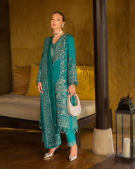 Zinnia Luxury Lawn '25 | Calla | 3PC Embroidered Lawn Suit