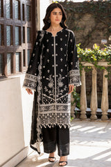 BAHAAR Embroidered Lawn '25 | Midnight Glow | 3PC Luxury Lawn Suit