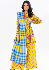 Winter Collection '24 | FW 35-24-Yellow | 3PC Printed Cambric Suit