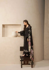 Elaf E-CRAFT - CHIKANKARI LAWN WITH CHIFFON DUPATTA '26 | EHC-5A CHARCOAL