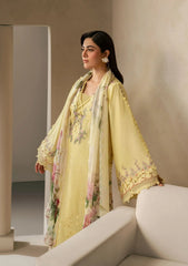 Elaf E-CRAFT - CHIKANKARI LAWN WITH CHIFFON DUPATTA '26 | EHC-3A SUNSTONE