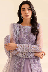 Farasha | Fuchsia Fantasy | Embroidered Net Formal Dress