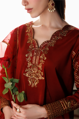 Iznik Formals | UE-734 Embroidered Ramen Silk