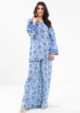 Winter Collection '24 | FW 55-24-Blue | 2PC Printed Khaddar Suit