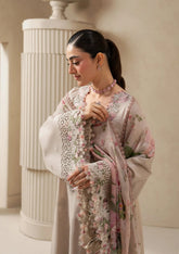 Elaf E-CRAFT - CHIKANKARI LAWN WITH CHIFFON DUPATTA '26 | EHC-6B CLAY