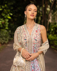 Zinnia Luxury Lawn '25 | Danica | 3PC Embroidered Lawn Suit