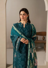 Elaf E-CRAFT - CHIKANKARI LAWN WITH CHIFFON DUPATTA '26 | EHC-2A MOSS