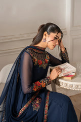 Iznik | Luxury Formal | UE-412 Embroidered Chiffon