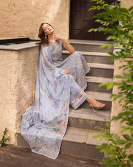 Zinnia Luxury Lawn '25 | Liana | 3PC Embroidered Lawn Suit