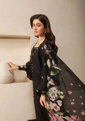 Elaf E-CRAFT - CHIKANKARI LAWN WITH CHIFFON DUPATTA '26 | EHC-5A CHARCOAL