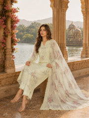 Nooriyah Luxury Embroidered Chiffon By Noor By Saadia Asad | D5 - Pale Yellow