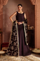 Purple velvet formal dress Pakistan