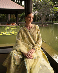 Zinnia Luxury Lawn '25 | Azalea | 3PC Embroidered Lawn Suit