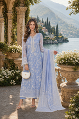 Nooriyah Luxury Embroidered Chiffon By Noor By Saadia Asad | D3 - Dove Blue