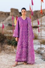 Emaan Adeel Sunlit Groove Luxury Lawn '26 | FLORAL FRENZY