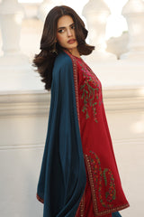 charizma | CSW5-02 | 3-PC Unstitched Peach Leather with Velvet