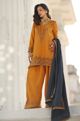 charizma | CSW5-08 | 3-PC Unstitched Peach Leather with Velvet