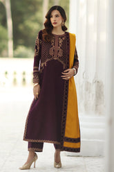 charizma | CSW5-09 | 3-PC Unstitched Peach Leather with Velvet