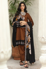 3PC Embroidered Linen | CVW4-07 | Winter Collection