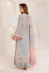 Back patch embroidery of Mahrosh pastel pink shirt