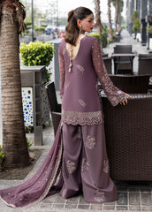 Back view of sequins embroidered chiffon shirt