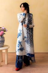 Coco Prints Collection'24 Vol-02 By Zara Shahjahan Indigo-D3