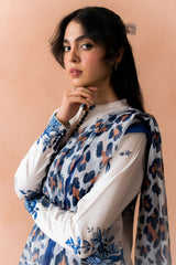 Coco Prints Collection'24 Vol-02 By Zara Shahjahan Indigo-D3