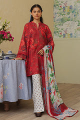 Coco Prints Collection'24 Vol-02 By Zara Shahjahan Pomegranate-D9