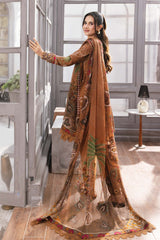 |MB-CUS25-1106B| 3 Pc Unstitched Printed Marina Twill Suit