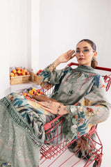 |MB-CUS25-1109-A| 3 Pc Unstitched Printed Linen Suit