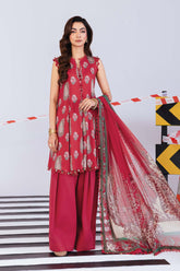 |MB-CUS25-1110-A| 3 Pc Unstitched Printed Linen Suit