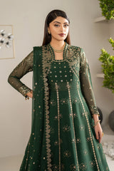 Embroidered sleeves and border design in Elza by Alizeh