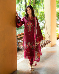 Chikan embroidered lawn front panel of Roheenaz Calira