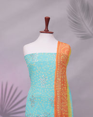 Azeira chunri front with delicate mukesh work