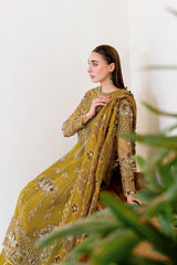 Close view of sleeve border embroidery with embellishment