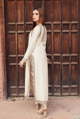 Closeup of dabka and nakshi hand embroidery on Abeer-E-Sahar bridal gown