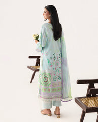 Roheenaz Rosette Unstitched Lawn '26 | Cool Mirage