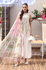 Maria B Lawn | 3010-A |3 Piece Unstitched Embroidered Lawn Suit