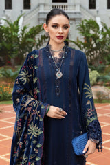 Maria B | WL-1312-Navy Blue | 3 Piece Unstitched Embroidered Twill Linen Suit