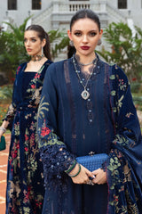 Maria B | WL-1312-Navy Blue | 3 Piece Unstitched Embroidered Twill Linen Suit