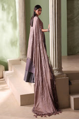 Soiree By Mariab - Embroidered Bell Raw Silk Suit - SR-01-04