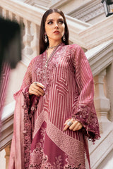 Maria B | WL-1304-Ash Pink | 3 Piece Unstitched Embroidered Organza Suit