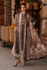 M.Prints By Maria B | 3 Piece Unstitched Embroidered Linen Suit MPT-3105-B