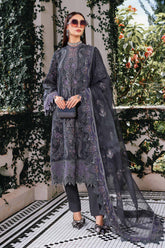 Maria B | WL-1305-Grey | 3 Piece Unstitched Embroidered Velvet Suit