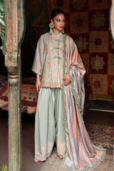 M.Prints By Maria B | 3 Piece Unstitched Embroidered Irish Linen Suit MPT-3108-B