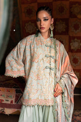 M.Prints By Maria B | 3 Piece Unstitched Embroidered Irish Linen Suit MPT-3108-B