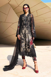 Maria B Lawn | 3 Piece Unstitched Embroidered Net Suit D-2607-B