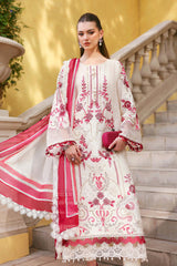 Maria B Lawn | 3 Piece Unstitched Embroidered Jacquard Lawn Suit D-2609-A