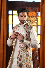 Highway Fashion Couture Shahkaar | Long Waistcoat | Chaaghi Collection